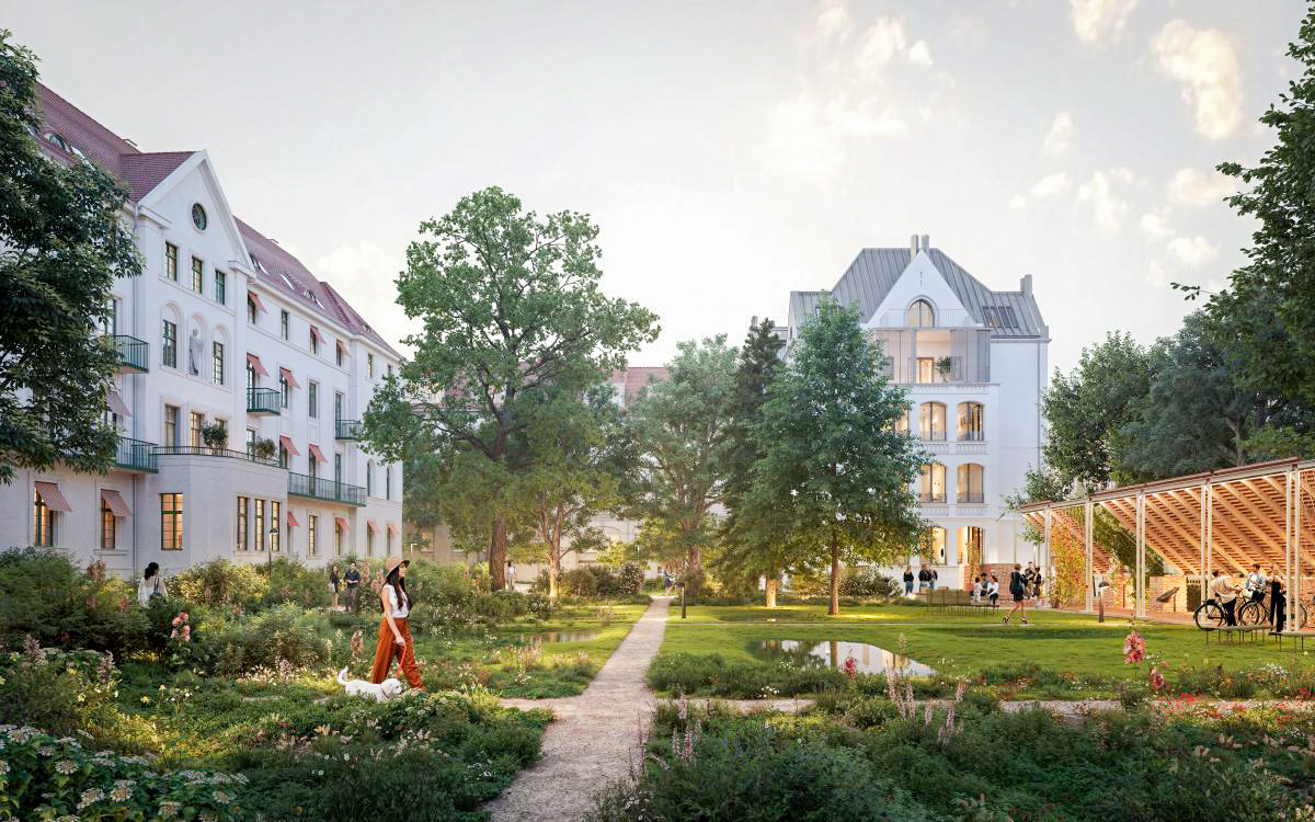 Traugutta Street in Wrocław by the Oława River