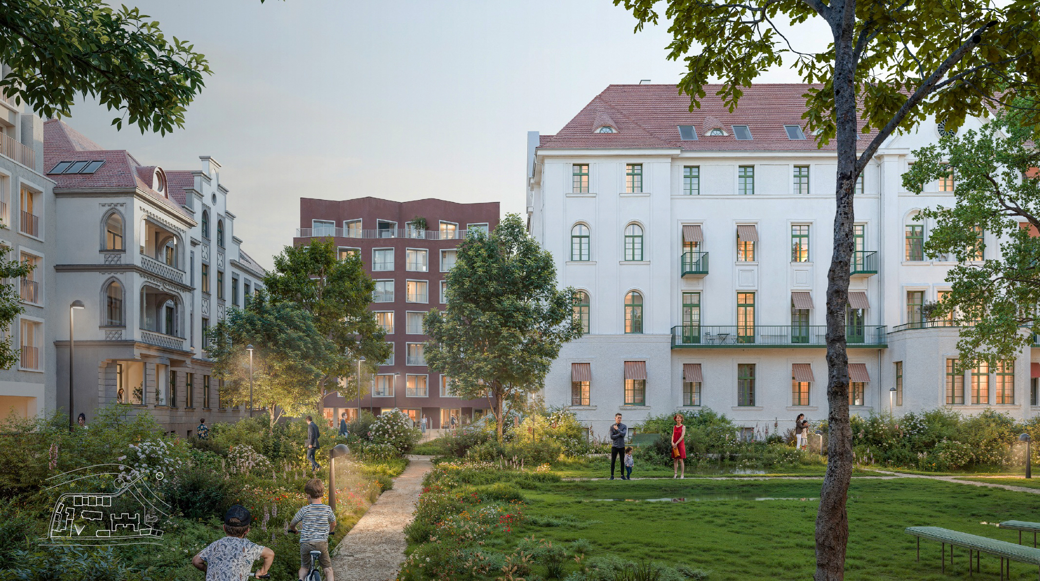 Traugutta Street in Wrocław by the Oława River