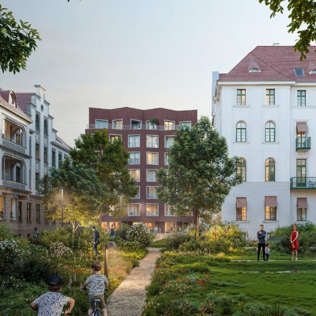 Traugutta Street in Wrocław by the Oława River