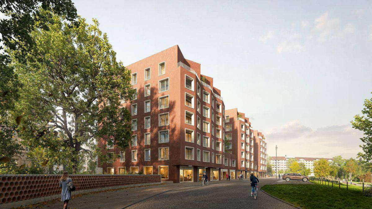 Traugutta Street in Wrocław by the Oława River